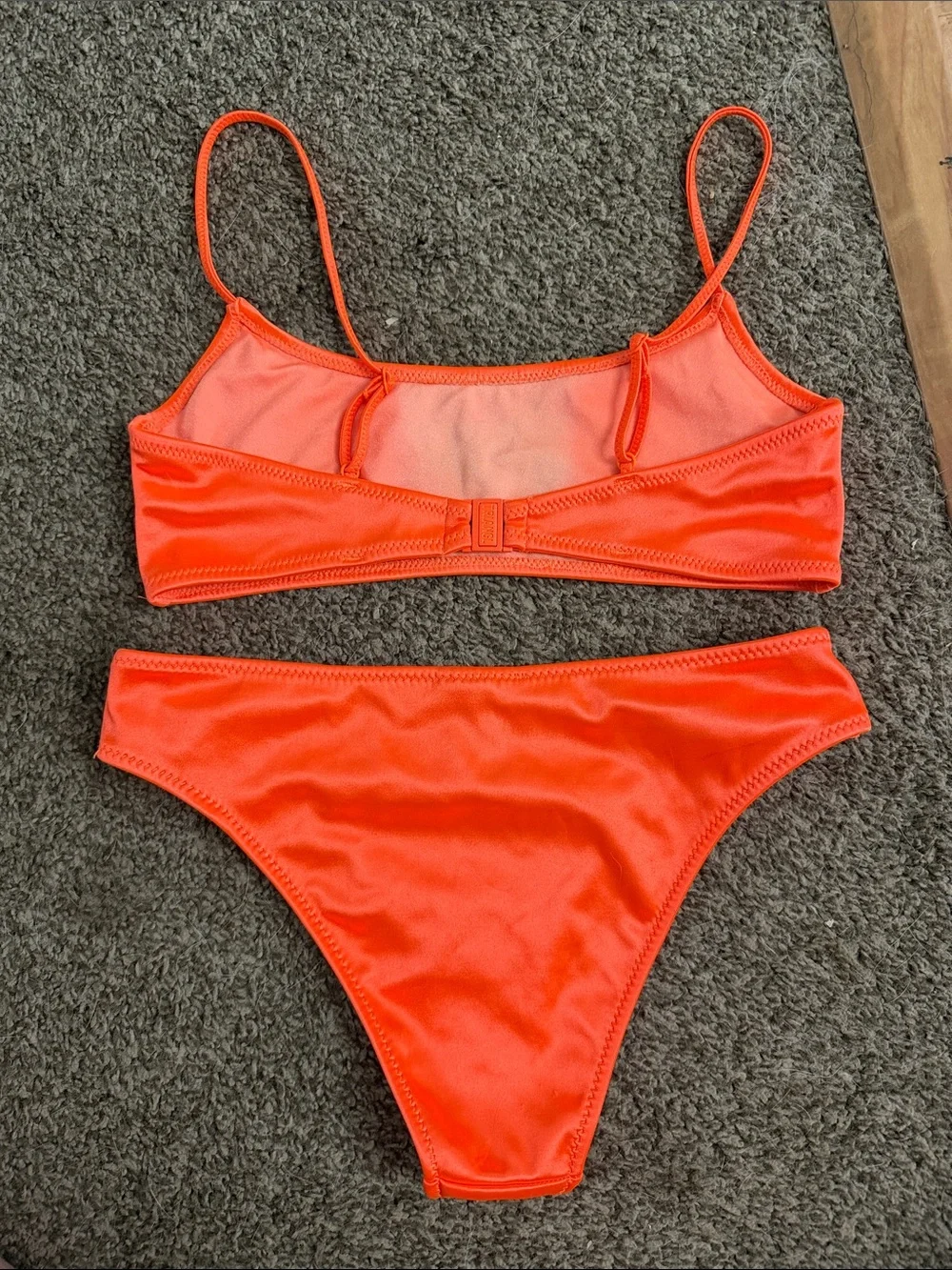 triangl swimwear Bright Coral Orange Scoop Bikini Set